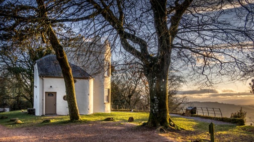 The exterior of Kymin Round House, Monmouthshire